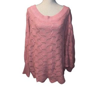 Andree By  Unit Women’s Oversized Batwinged Sweater Dusty Rose Size XLarge NWT